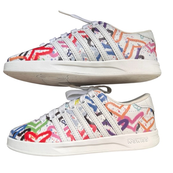 K-Swiss Colorful Graffiti Heart Girls Sneakers size 3 - Picture 3 of 8